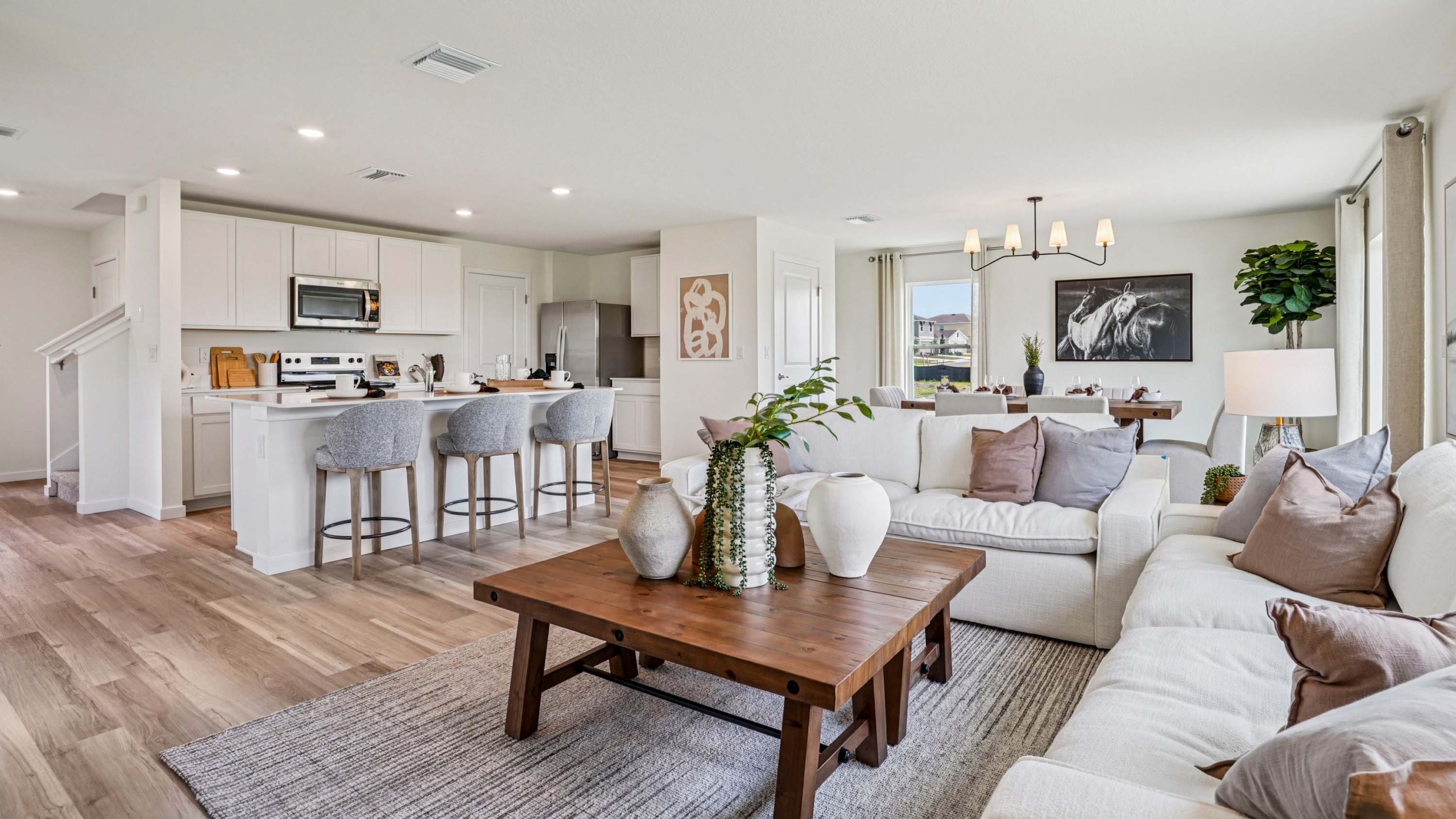 Open Concet living in the Elston Floor Plan - New Construction Homes for Sale in Ocala, FL
